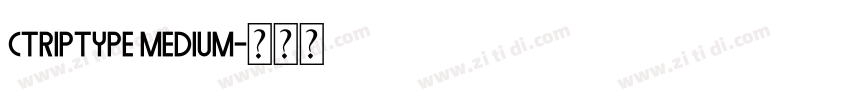 CTRIPTYPE MEDIUM字体转换 CTRIPTYPE MEDIUM字体转换